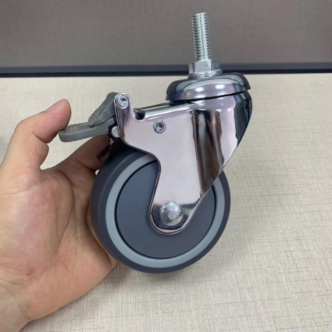 PU Bisu Medis Medium Duty 4 Inch Locking Couch Kastor Roda Rumah Sakit 0