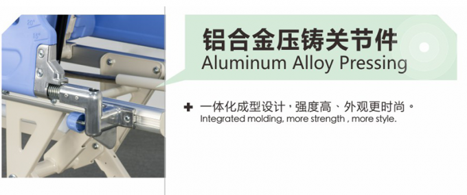 Emergency PatientTransfer CartRotating Side Rails Central Casters 150mm Patient Transfer Stretcher 2