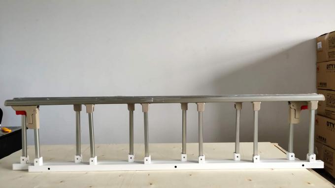 Rel Penjaga Tempat Tidur Rumah Sakit Enam Tiang Aluminium Alloy Side Rail Dilipat 0