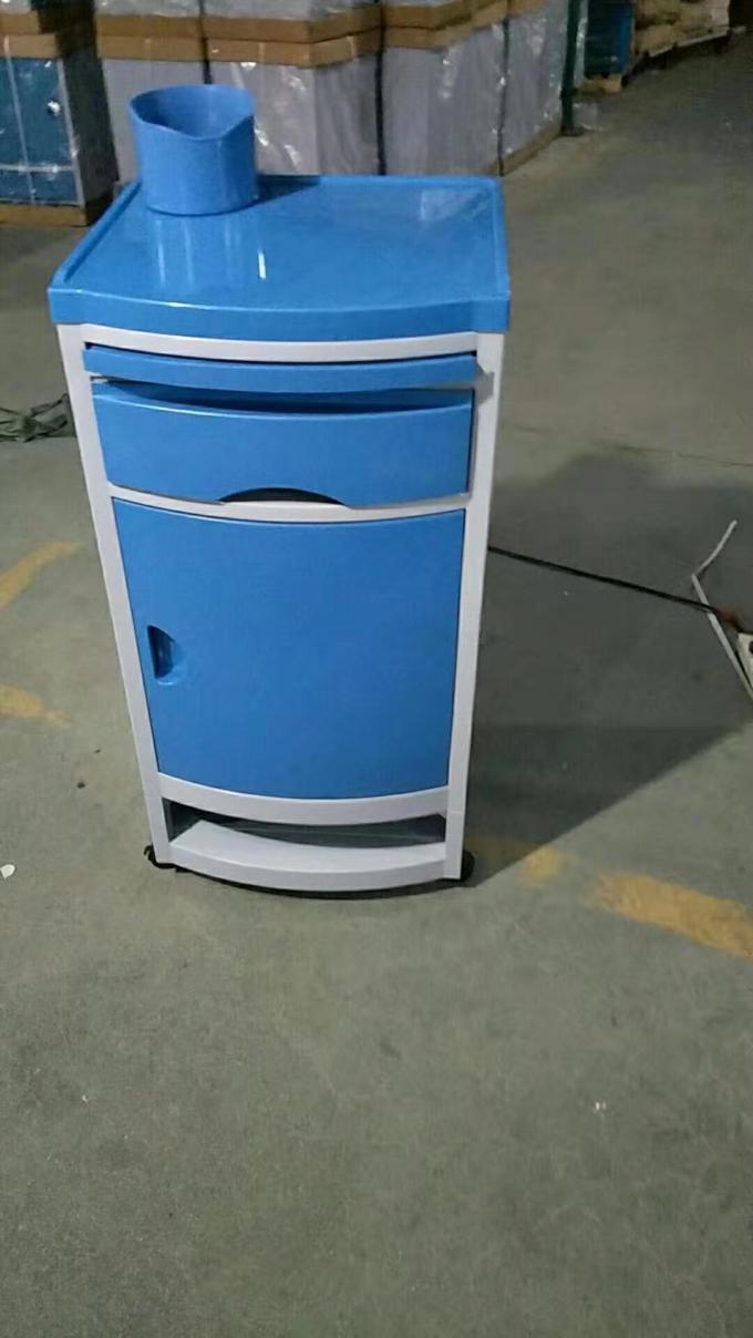 Kamar Bangsal Rumah Sakit Bahan ABS Kabinet Samping Tempat Tidur Dengan Bule Kaki 0