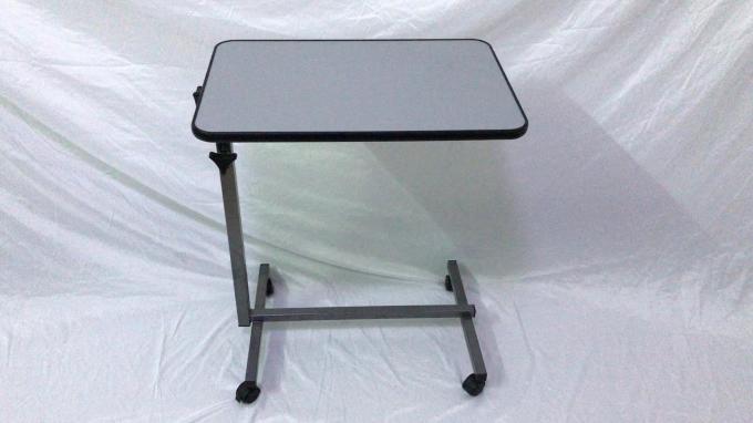 Pasien Overbed 700mmx1010mm Meja Nampan Tempat Tidur Rumah Sakit Dengan Roda 0