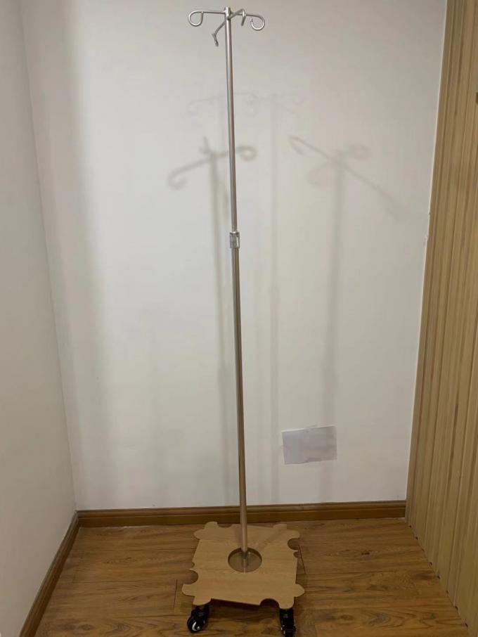 Aluminium Movable Standing IV Infusion Stand IV Pole Kamar Tidur Pasien 0