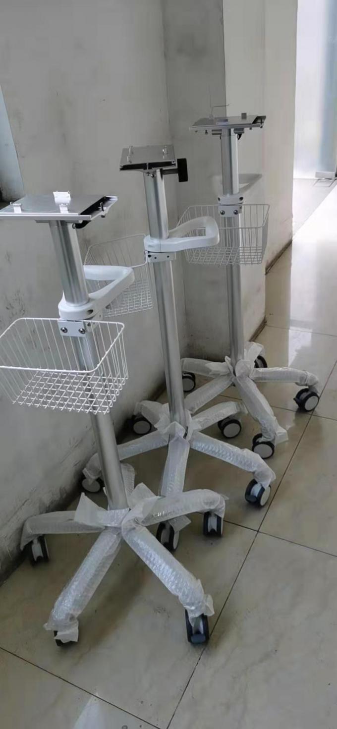 Trolley Trolley Monitor Troli Mobil Paduan Aluminium Tinggi yang Dapat Disesuaikan 0