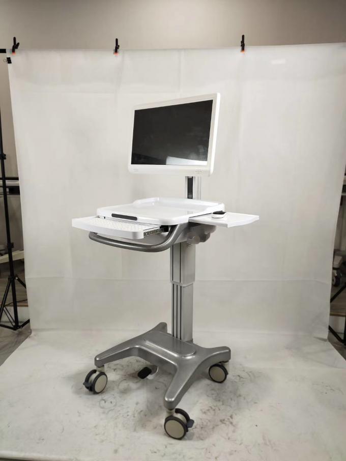 Troli Bergerak Medis Terintegrasi Aluminium Alloy Computer Workation cart 0