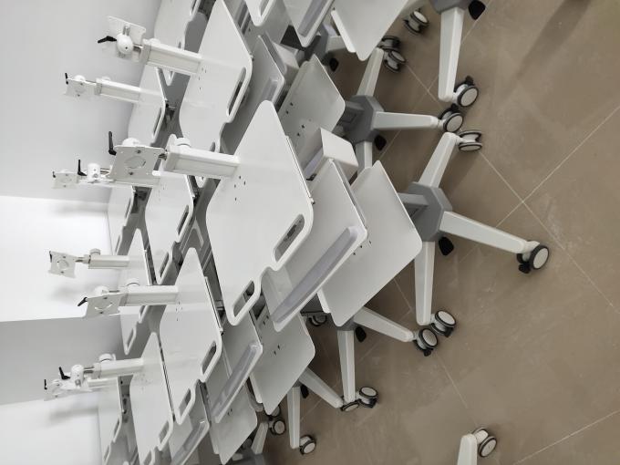 Tinggi Disesuaikan Meja Komputer Workstation Trolley Troli bergerak terintegrasi 0