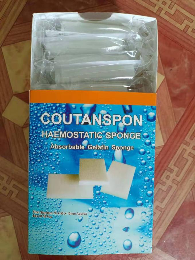 Spons Hemostatik Gelatin Disposable Medis Sekali Pakai 70x50x10mm 1