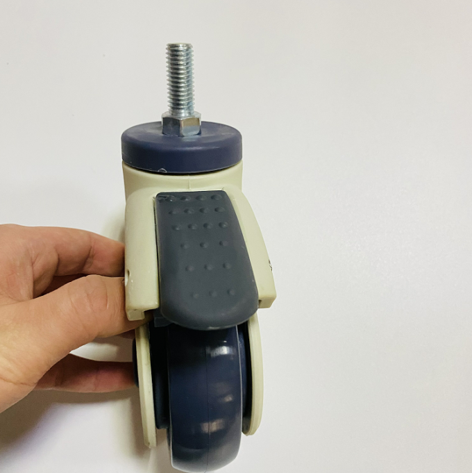Kastor Medis Rumah Sakit Roda Universal 4 Inch Dengan Rem Putih Krem 1