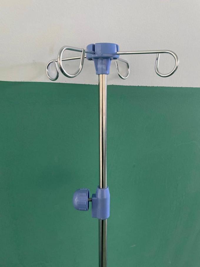 Stand Infus Biru Khusus Rumah Sakit Mobile Dengan 4 Kait 0