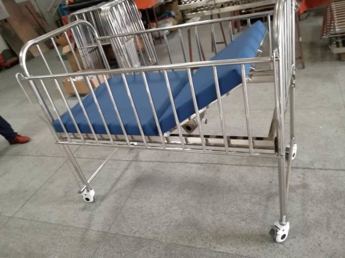 Bahan Stainless Steel Tempat Tidur Bayi Rumah Sakit Medis 0