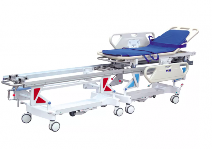 Rumah Sakit ABS Tandu Darurat Hidrolik Adjustable Untuk Pemindahan Pasien 0