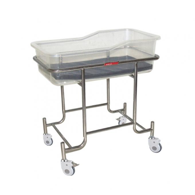 Baskom Plastik ABS Stainless Steel Silent Wheels Hospital Baby Cart 0