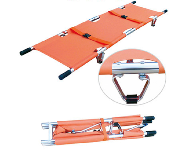 Bahan paduan aluminium oranye ambulans khusus mobil tandu darurat 0