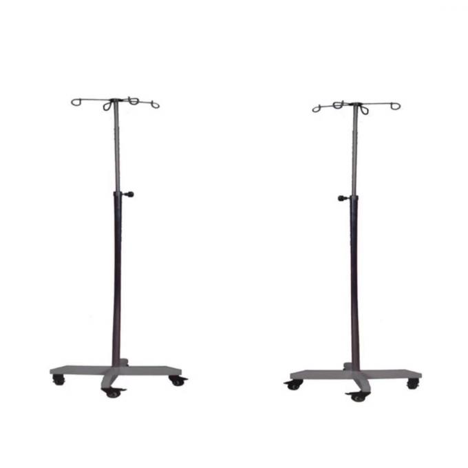Stainless Stand Medical Infusion Mendukung Transfusi Iv Pole Untuk Rumah Sakit 0