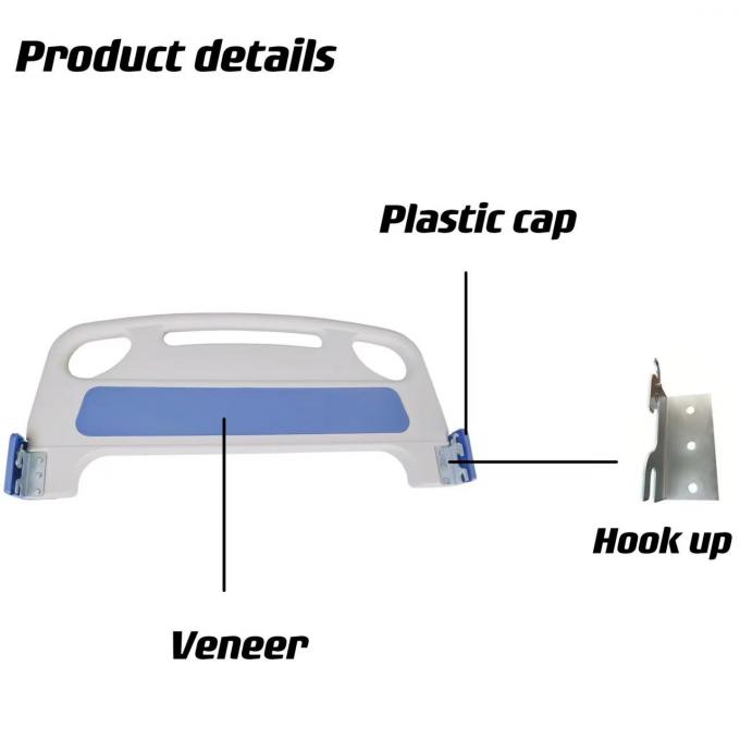 Bahan PP blue blow moulding headboard dan footboard untuk tempat tidur rumah sakit 0