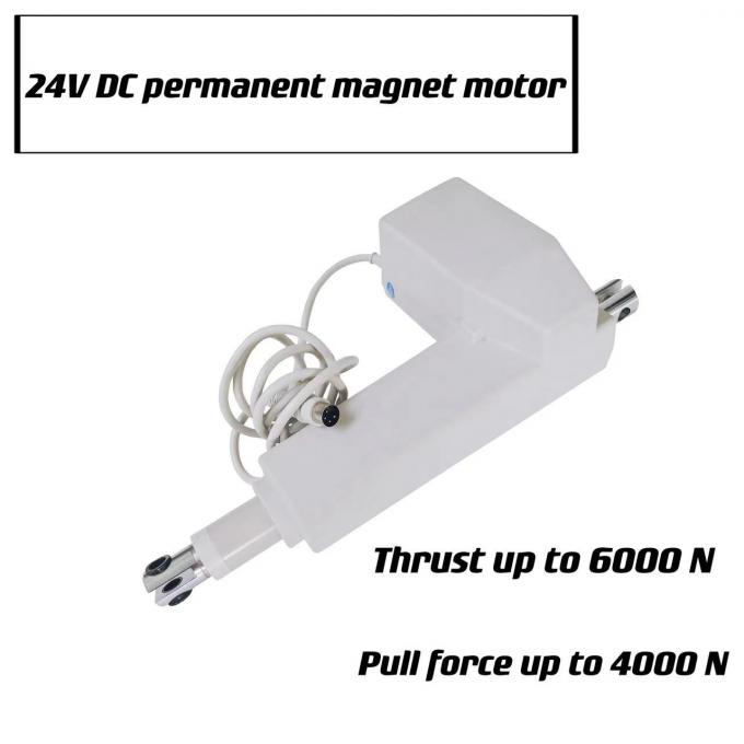 24V DC Motor Magnet Permanen Aktuator Linear Putih Untuk Tempat Tidur Medis 0