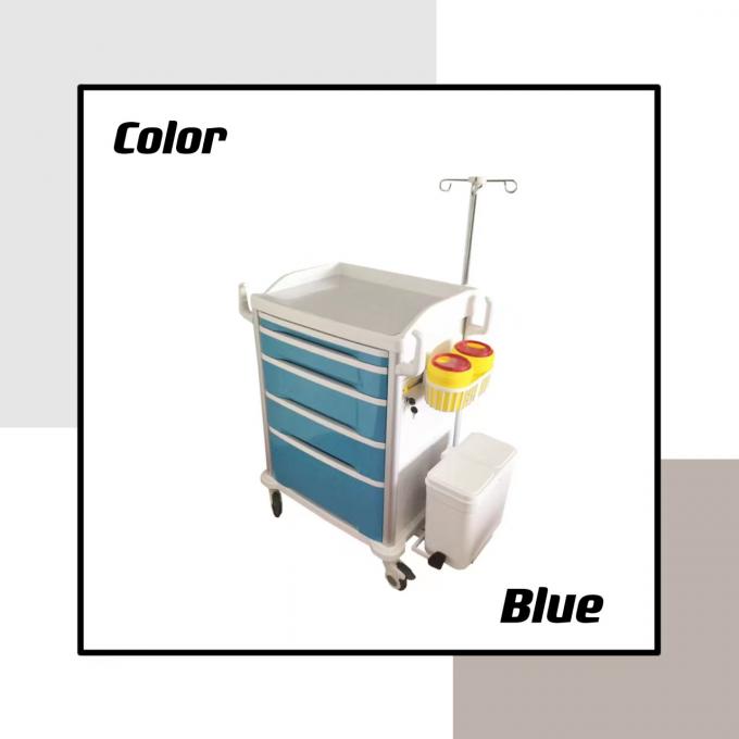 Perabotan medis ABS plastik ambulans ambulans rumah sakit biru 0