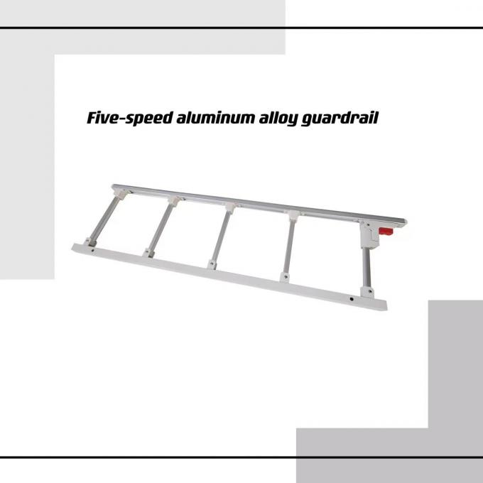 Lima Tiang Perak Dilipat Rel Samping Tempat Tidur Aluminium Alloy Guardrail 0