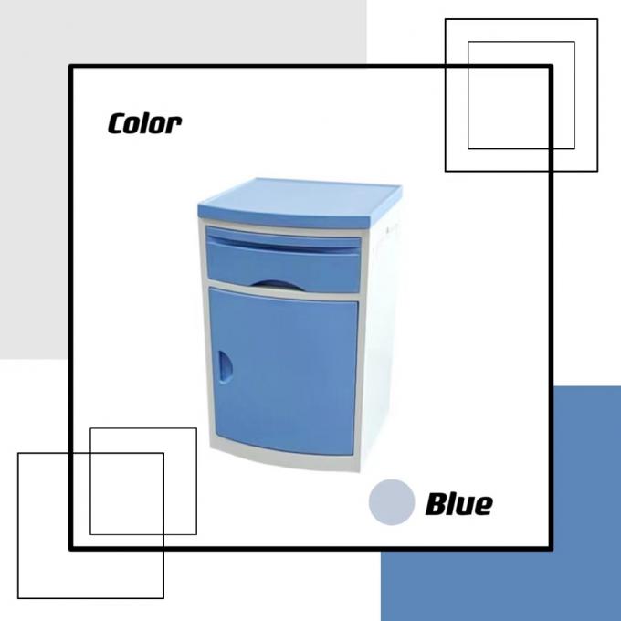 Bahan ABS meja samping tempat tidur rumah sakit biru meja samping tempat tidur khusus rumah sakit 0