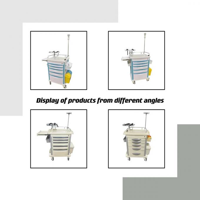 Fungsi Infus Laci Bingkai Aluminium Perawat ABS 960mm Keranjang Medis Darurat 0