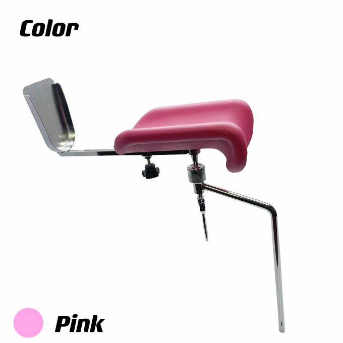 Bahan PU logam pink mewah sandaran kaki bagian kursi ginekologi 0