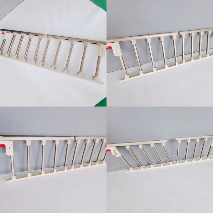 Disesuaikan Rumah Sakit Tempat Tidur Guardrail 10 Gear Double Switch Aluminium Alloy 0