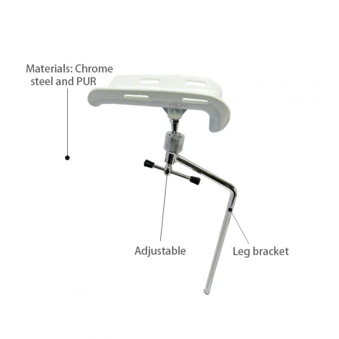 ABS Material Leg Holder Warna Putih Untuk Meja Tempat Tidur Ginekologi Untuk Rumah Sakit 0