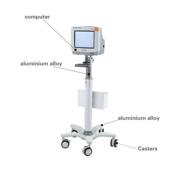Monitor meja troli slent roda troli workstation komputer 0