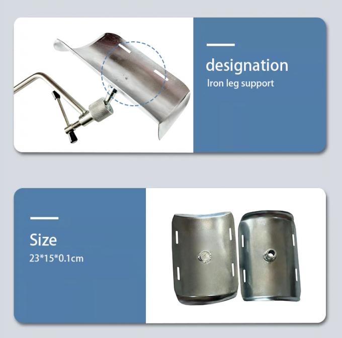 PU Metal Iron Silver Single Curved Leg Rest Delivery Table Parts 1