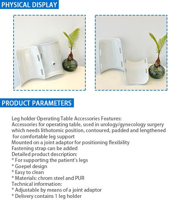 ABS Material Leg Holder Warna Putih Untuk Meja Tempat Tidur Ginekologi Untuk Rumah Sakit 1