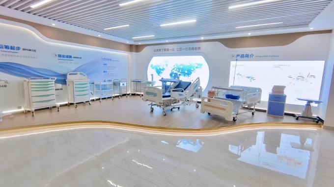 PP Material Hospital Guard Rail Brown Dengan Angle Display 2