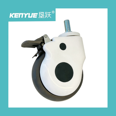 Beli 5 inci putih Medical Casters Band rem PP dan bahan TPR pembuatan online