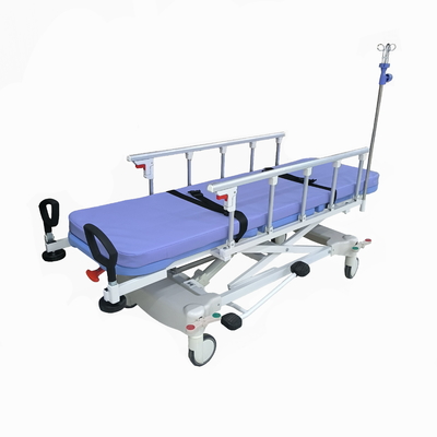 Beli Blue Hydraulic Ambulance Stretcher Trolley Metal Diimpor Untuk Pasien pembuatan online