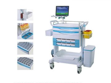 Beli Tablet Mobile Trolley Medis Dengan Laci Rumah Sakit Plastik Trolley Anestesi Dengan Kotak Penyimpanan pembuatan online