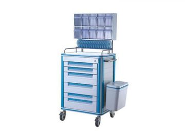 Beli Plastik Anestesi Medical Push Cart Dengan Mute Wheel Aluminium Alloy Frame 630 * 470 * 1500mm pembuatan online