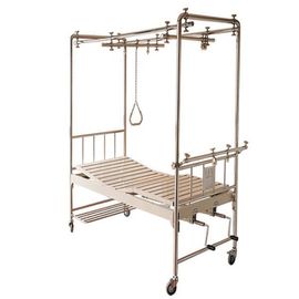 Beli Tempat Tidur Rumah Sakit Manual Traksi Ortopedi Bergerak Dengan Dua Cranks Fitting Integral Untuk Penggunaan Pasien pembuatan online