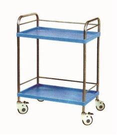 Beli Dua Lapisan Stainless Steel Keranjang Bedah Alat Medis Trolley Dengan Rail pembuatan online