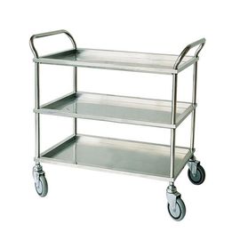Beli Three Tier Stainless Steel Instrumen Bedah Menangani Logam Troli Perak pembuatan online