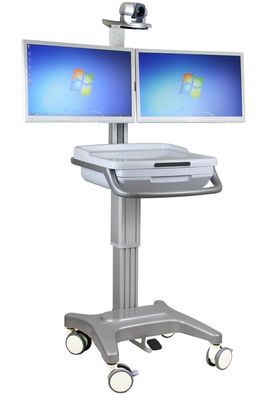 Beli Troli Bergerak Medis Terintegrasi Aluminium Alloy Computer Workation cart pembuatan online