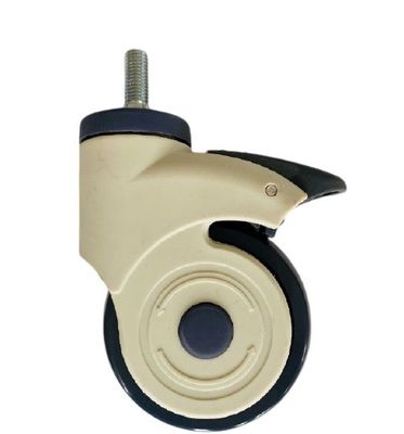 Beli 3 Inch Furniture Roda Kastor Medis Pelat Batang Berulir Kastor Medis pembuatan online