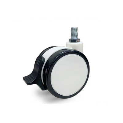 Beli Bahan PU TPR M12X25MM Roda Kastor Medis Dengan Rem Central Locking pembuatan online