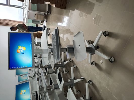 Beli Tinggi Disesuaikan Meja Komputer Workstation Trolley Troli bergerak terintegrasi pembuatan online