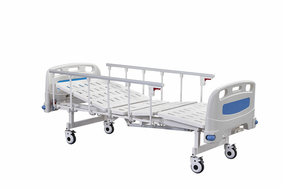 Beli Tempat Tidur Rumah Sakit Manual Rocker Logam Ganda Putih Dan Biru pembuatan online
