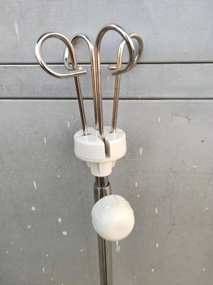 Beli Stand Infus Stainless Steel Rumah Sakit Tiang IV putih dan hitam dengan Kait pembuatan online