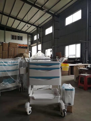Rumah Sakit Troli Instrumen Bedah Plastik Melayani Bergerak Untuk Medis