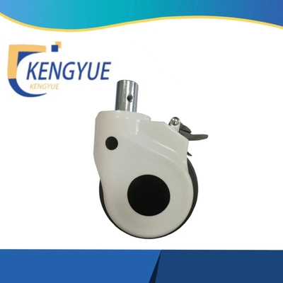 Kastor Gerobak Tangan 5 Inch Dengan Warna Putih Medis Rumah Sakit Rem