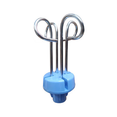 Tiang infus rumah sakit kait bahan plastik logam biru dan putih