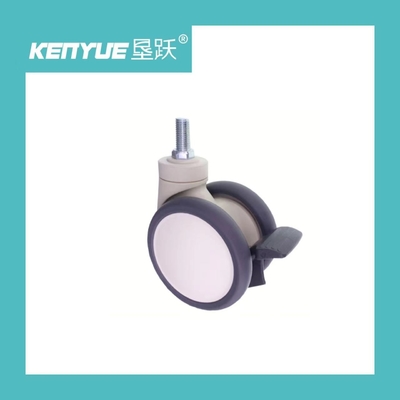 Batang Berulir Putar Ganda 3 Inch Universal 65MM Kastor Keranjang Medis