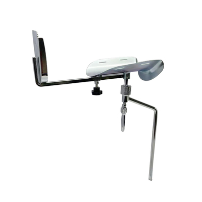 PU Metal Iron Silver Single Curved Leg Rest Delivery Table Parts
