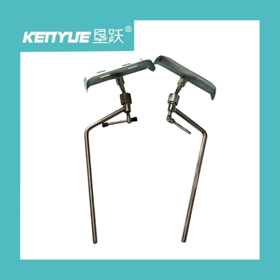 Silver White Iron Leg Rest Bahan Logam Medis Untuk Tempat Tidur Rumah Sakit