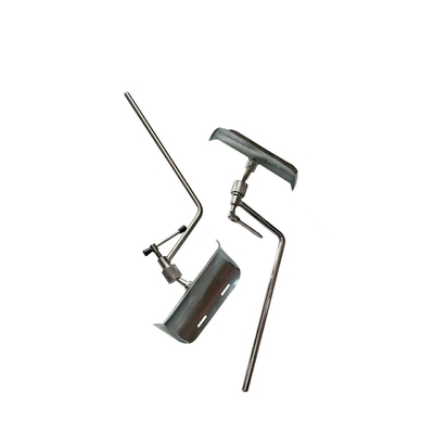 Silver White Iron Leg Rest Bahan Logam Medis Untuk Tempat Tidur Rumah Sakit